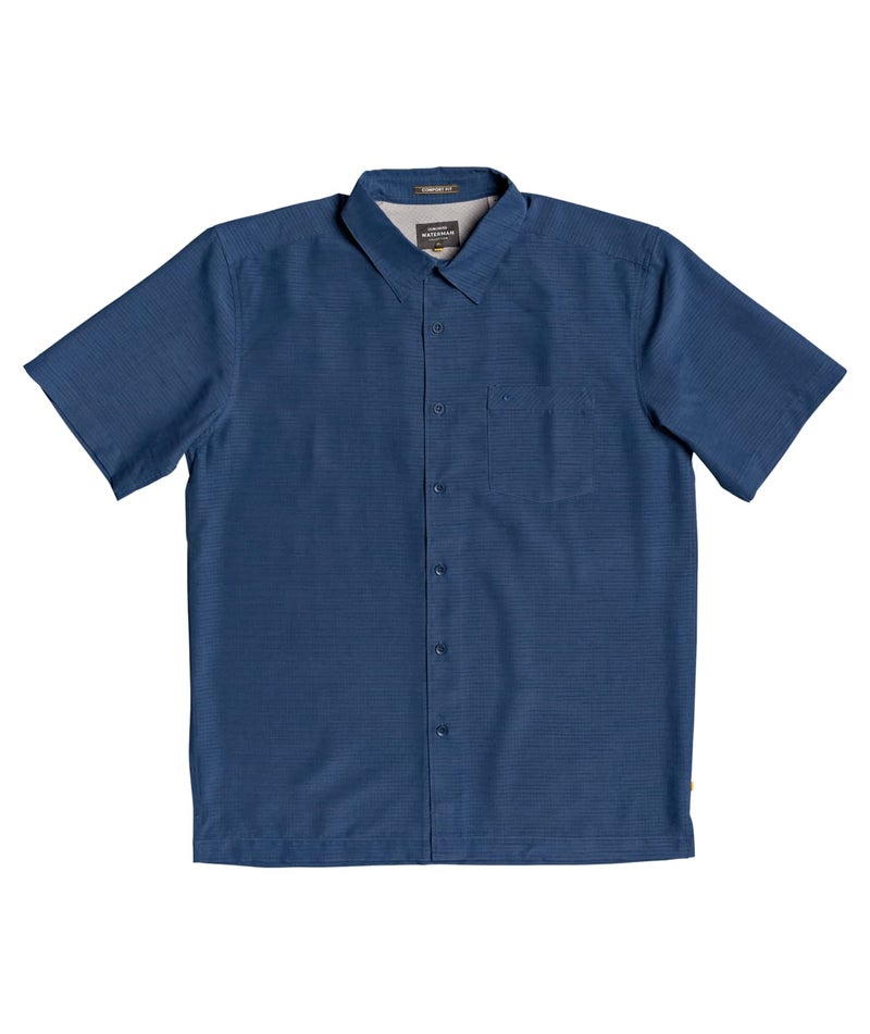 Quiksilver mens Centinela 4 Up Comfort Fit Pocket Collared Button Down Shirt, Midnight Navy Centinella, Large US - Image 2